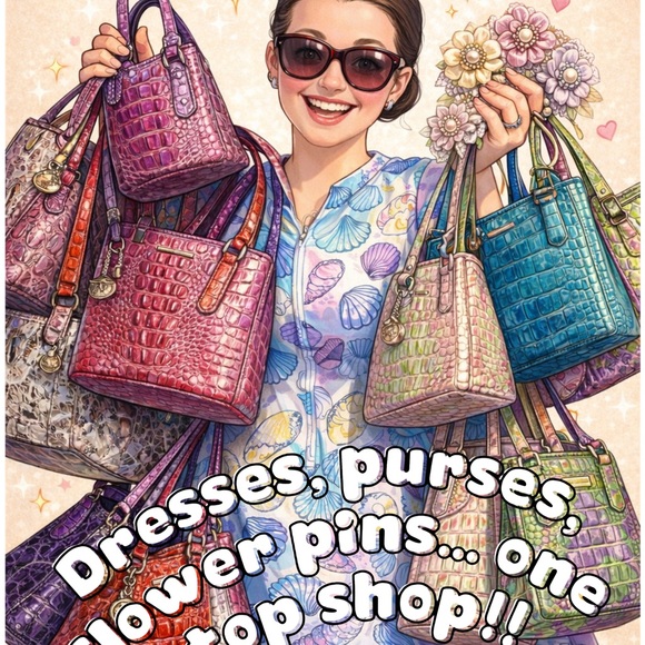 Handbags - 2/13@6 Brahmin, Coach, MK, Kate spade, dresses, flower pins